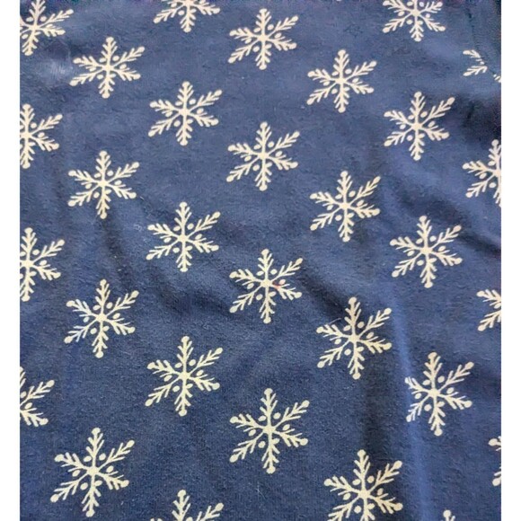 Hanna Andersson Long John Pajamas Blue Snowflake Christmas Holiday Boys 110 US 5 - Picture 2 of 4